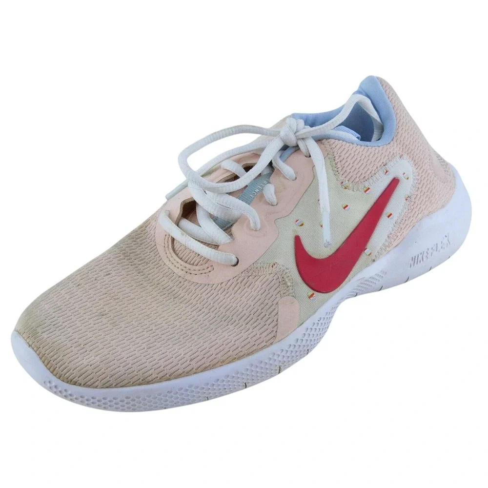 Nike Women Size 8.5 M Peach Flex Experience‎ Sneakers Lace Up Running Shoes